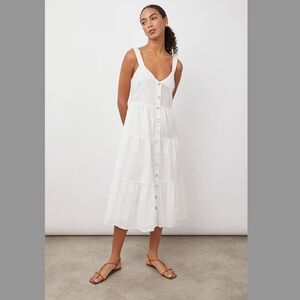 Rails Violet white cotton midi Dress size XS NEW w tags